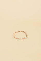 Bracelet Ikumi en or 14 carats avec incrustation de cristaux multicolores / pierre de lune arc-en-ciel