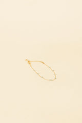 Yusi 14K Gold Inlay Turquoise Crysal Bracelet