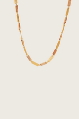 Fiora 18K Recycled Fine Gold Plated Necklace, Strawberry Quartz