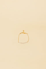 Bracelet Osja en cristal blanc avec incrustation en or 14 carats