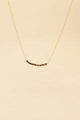 Collier Osja avec incrustation en or 14 carats et cristal marron