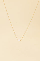Collier Jimini en or 14 carats avec incrustation de perles blanches