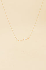 Collier en cristal tri-coloré clair avec incrustation en or 14 carats Osja
