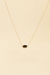 Collier Jimini en topaze fumée avec incrustation en or 14 carats