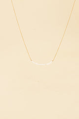Collier en perles blanches avec incrustation en or 14 carats Osja