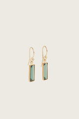 Boucles d'oreilles Muda en or fin recyclé 18K plaqué, tourmaline verte
