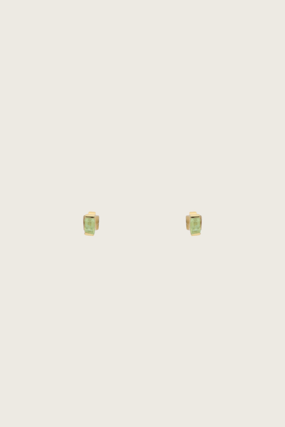 Siniu 18K Recycled Fine Gold Plated Earrings - 925 Silver Posts, Green Amethyst