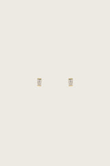 Siniu 18K Recycled Fine Gold Plated Earrings - 925 Silver Posts, Clear Quartz