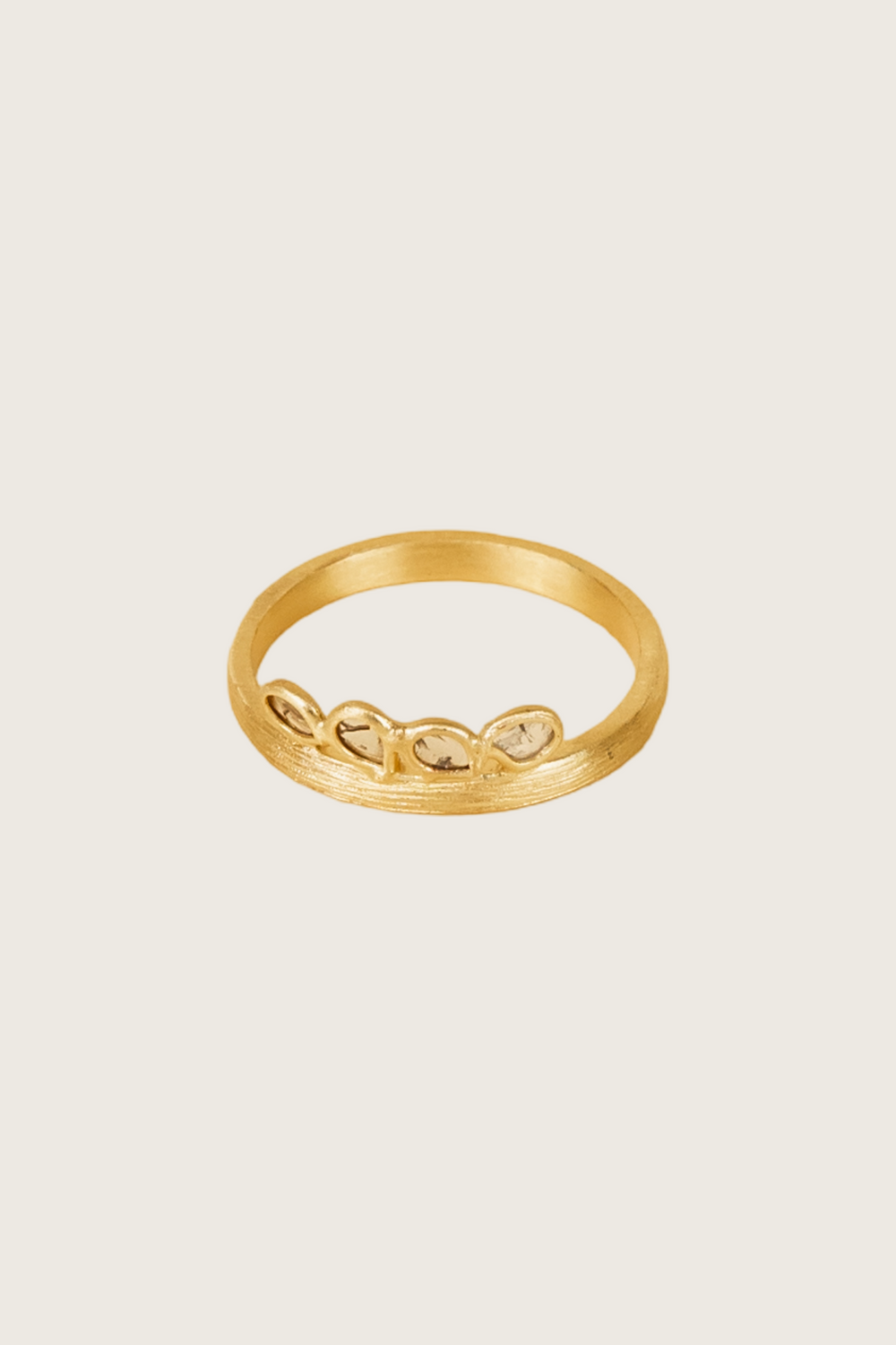 Aimana 18K Recycled Fine Gold Plated Ring, Polki Diamond