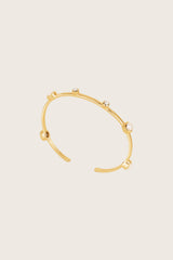 Bracelet Ashni en or fin recyclé 18 carats plaqué topaze bleue