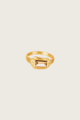 Bague Caelia en or fin recyclé 18 carats plaqué morganite