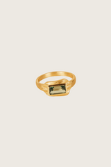 Bague Caelia plaquée or fin recyclé 18K avec tourmaline verte