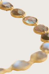 Bracelet en labradorite plaqué or fin recyclé 18 carats Ellipsi