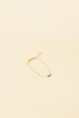 Jonit 14K Gold Inlay Green Crystal Bracelet