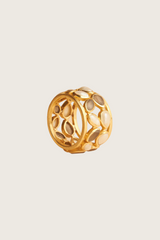 Imonas 18K Recycled Fine Gold Plated Ring, Grey Moonstone / Peach Moonstone