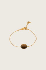 Jimini 14K Gold Inlay Smoky Topaz Bracelet