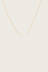 Jonit 14K Gold Inlay White Pearl Necklace