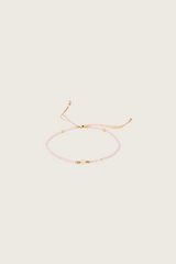Bracelet Mania en or 14 carats avec incrustation de cristal blanc / rose