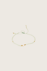 Bracelet Mania en or 14 carats avec incrustation de perle blanche et turquoise