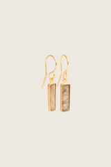 Muda 18K Recycled Fine Gold Plated Earrings, Labradorite
