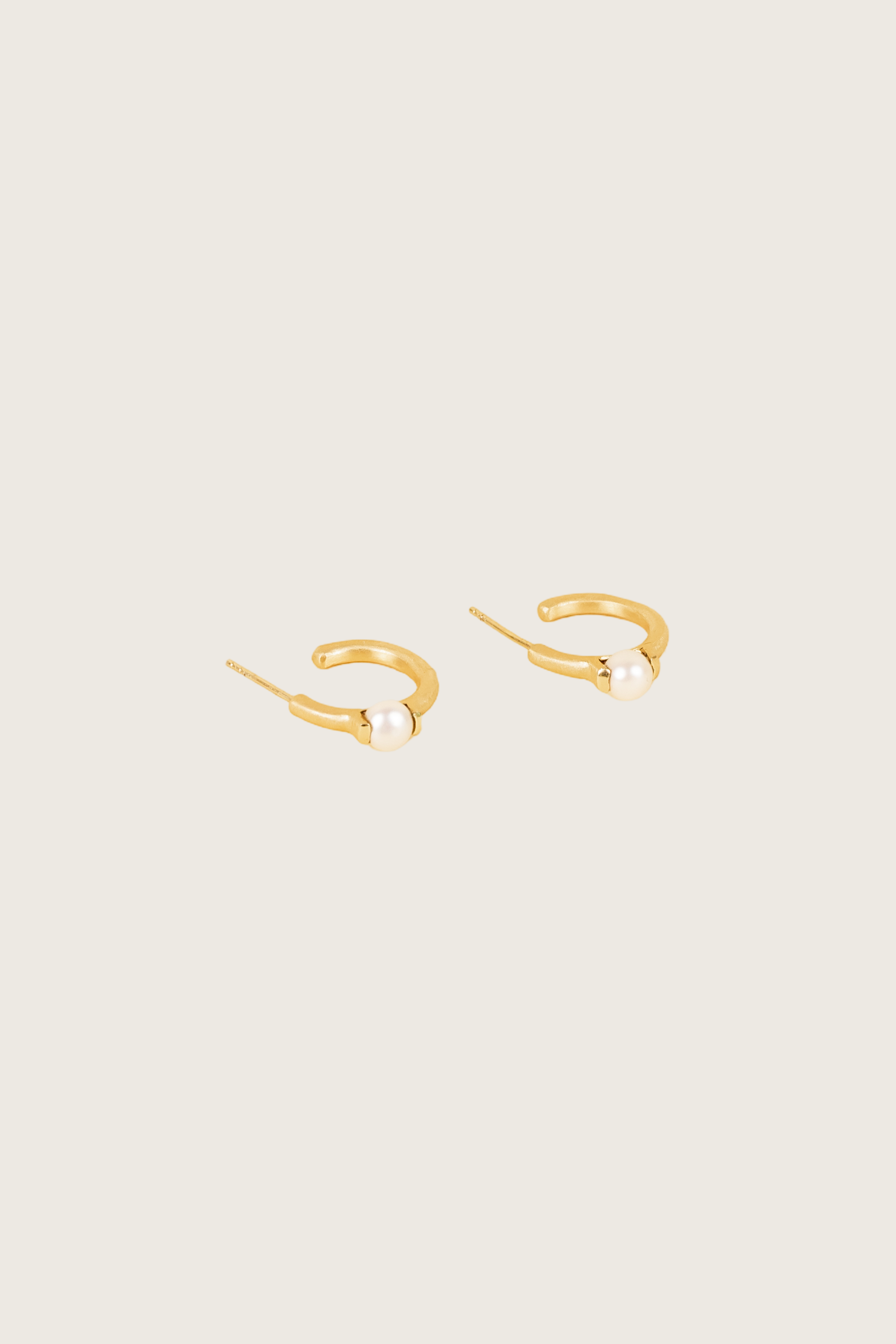 Othma 18K Recycled Fine Gold Plated Pearl Earrings - 925 Silver Posts