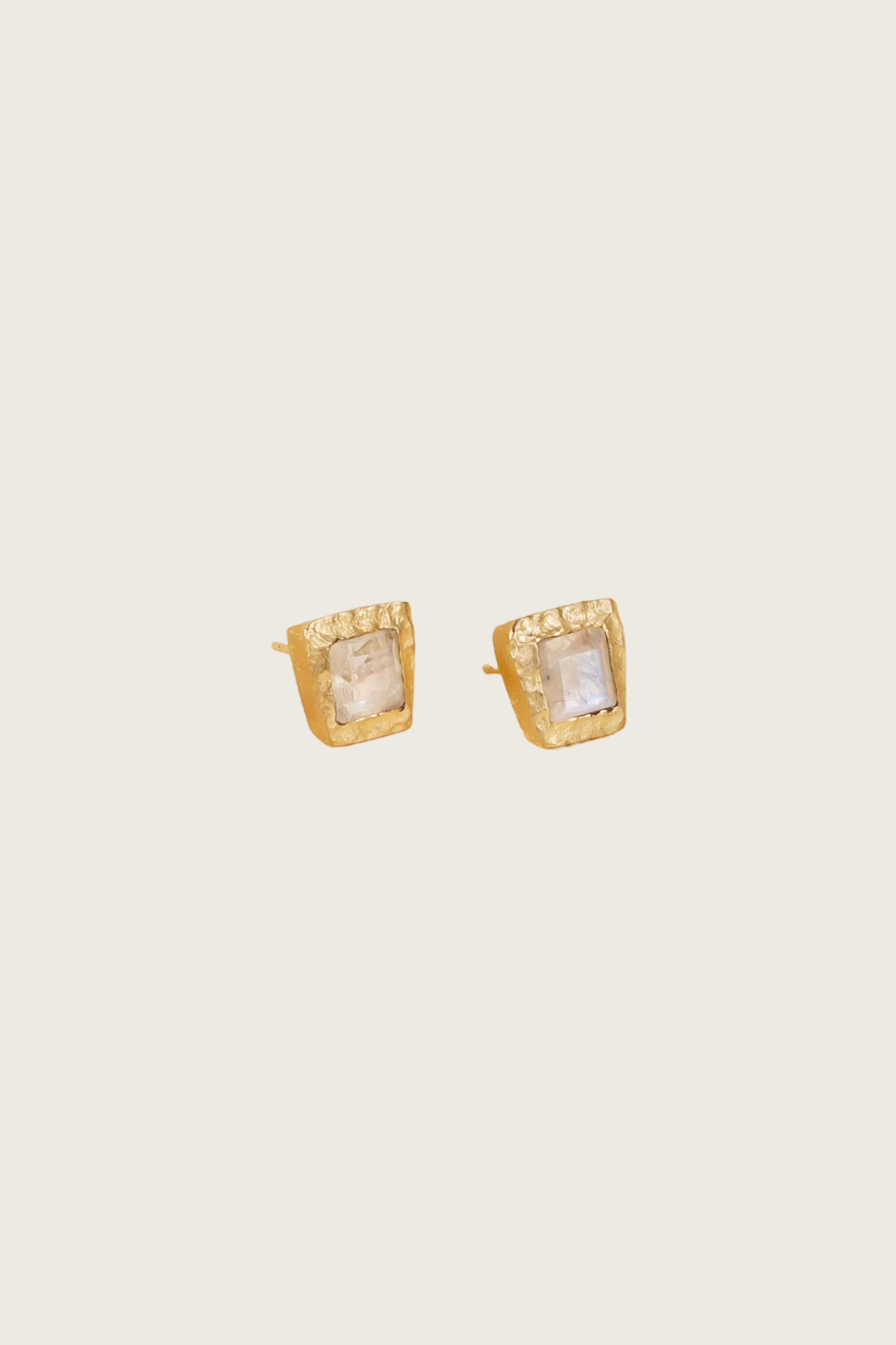 Solis 18K Recycled Fine Gold Plated Green Amethyst Earrings - 925 Silver Posts