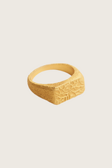 Bague fine recyclée Taula 18K, plaquée or