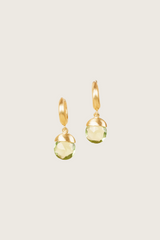 Tirua 18K Recycled Fine Gold Plated Earrings, Green Amethyst