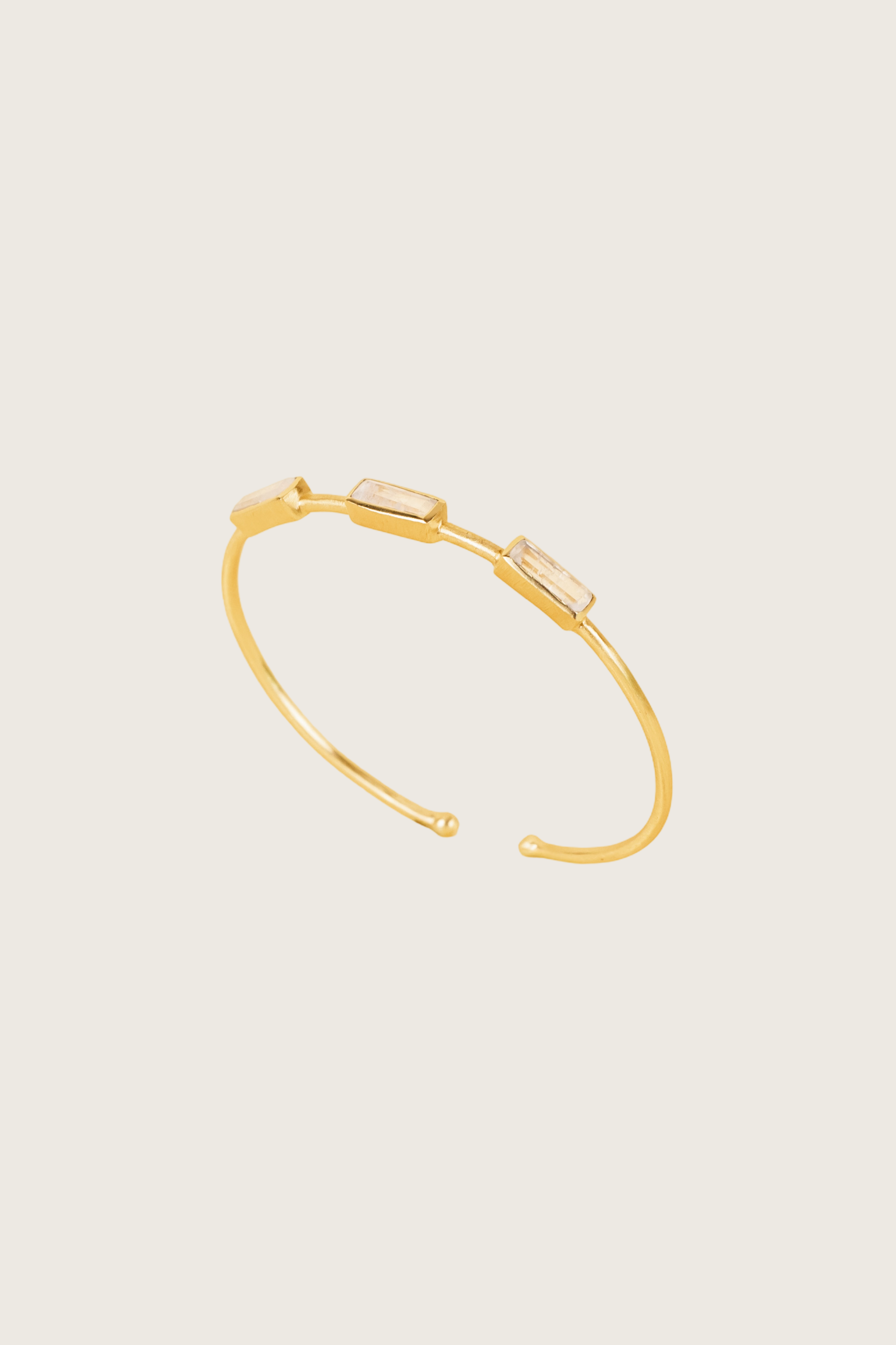 Tounai 18K Recycled Fine Gold Plated Rainbow Moonstone Bracelet