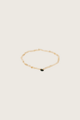 Bracelet en quartz rose / cristal avec incrustation en or 14 carats Trahir